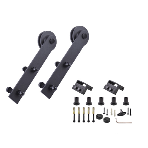 Sanipro Contemporary style black sliding barn door hardware kit