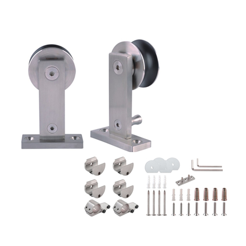 Sanipro Top mounted stainless steel double head roller sliding barn door hardware