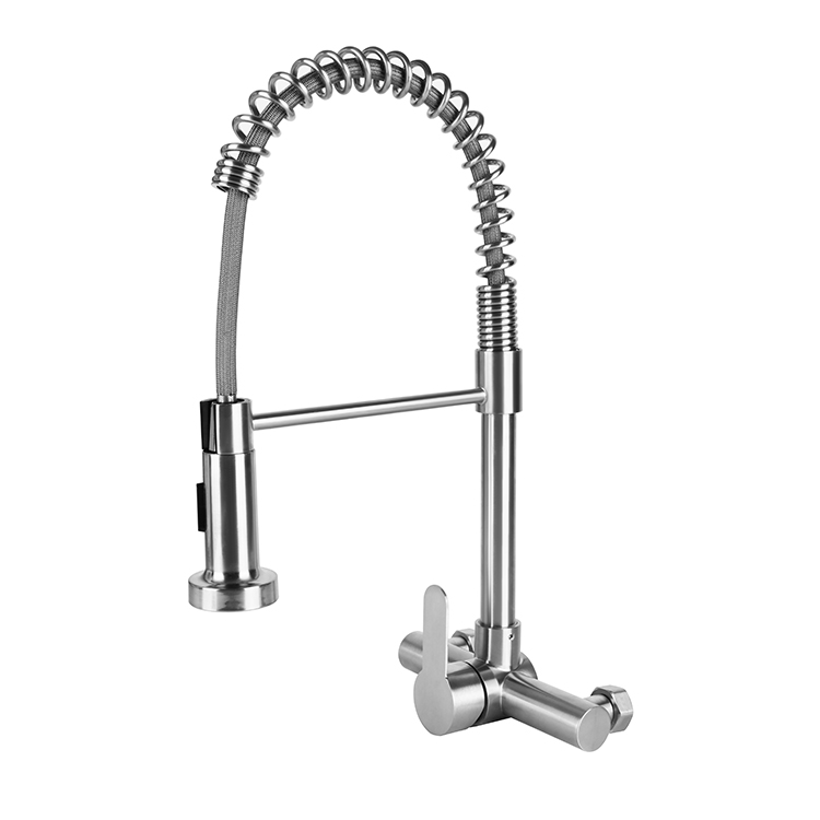Sanipro Wall Mounted Spring Kitchen Faucet