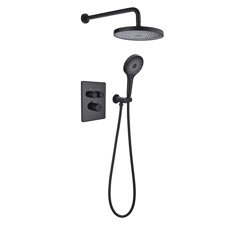 Sanipro Black Concealed Shower Set