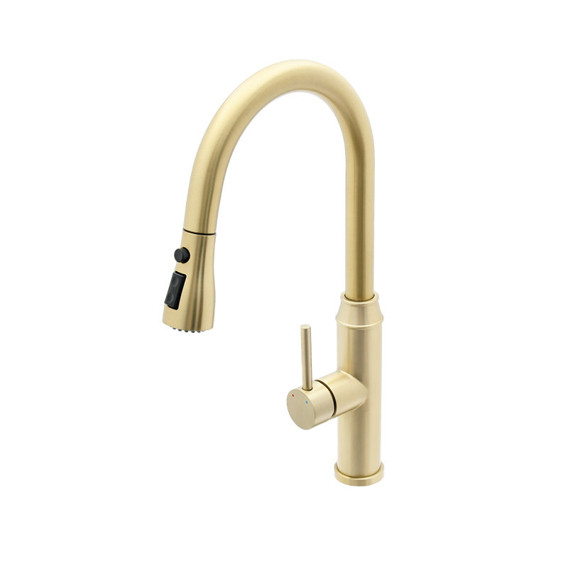 Sanipro Golden Pull Down Kitchen Faucet